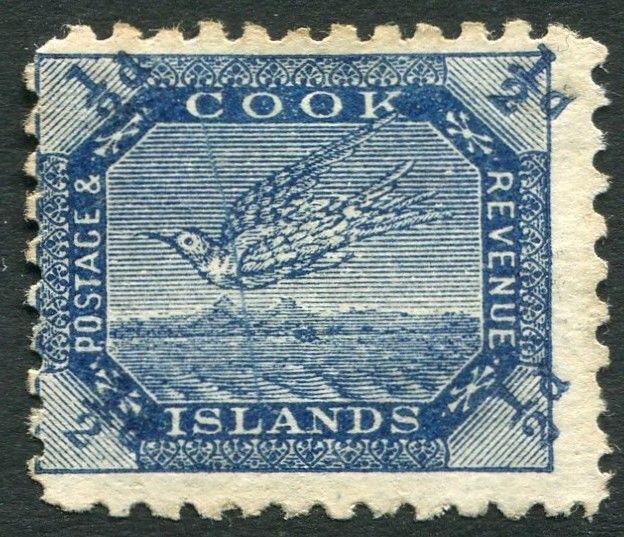 COOK ISLANDS-1899 ½d Steel Blue Sg 11 AVERAGE MOUNTED MINT V20815