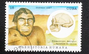 CUBA Sc# 3879  PREHISTORIC MAN  15c 1997  used / cto