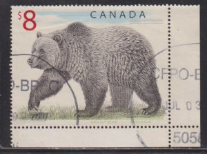 Canada 1694 Wildlife Definitives - Grizzly Bear, $8.00 1997