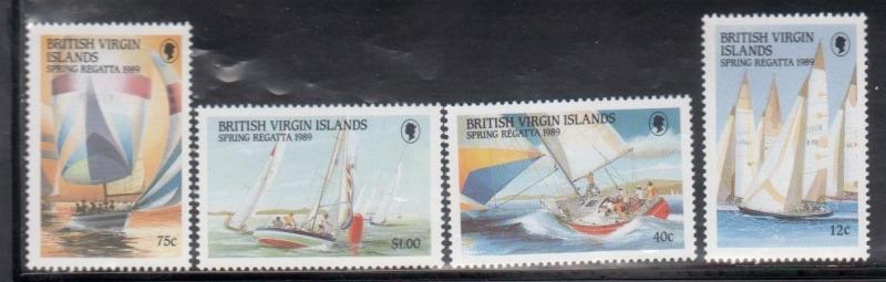 British Virgin Islands 631-4 Sailing Mint NH