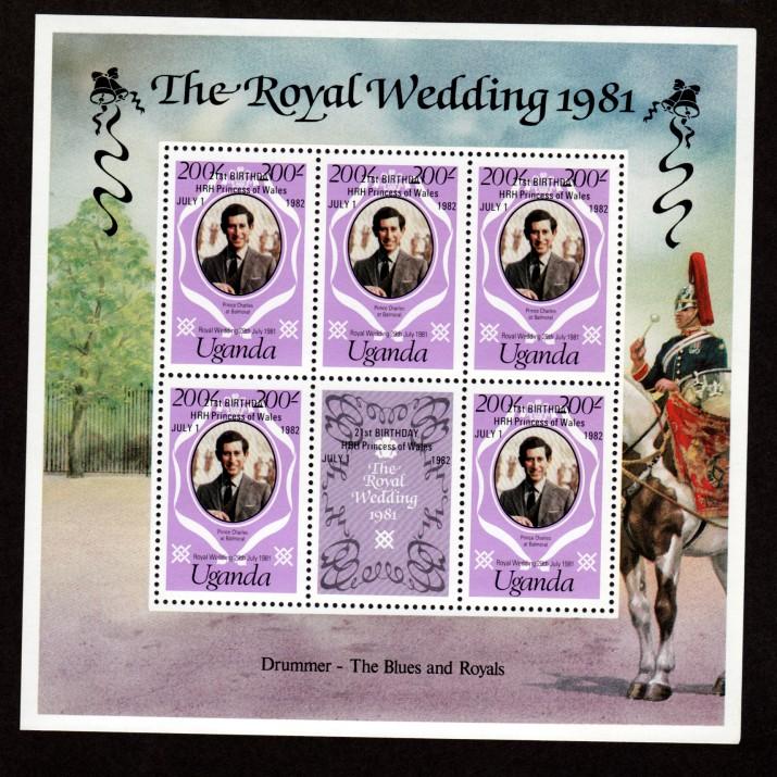 Uganda # 342-344 Mint NHSheets Royal Wedding Changed Colors!