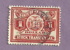 New York Used $1 Stock Transfer Stamp #5