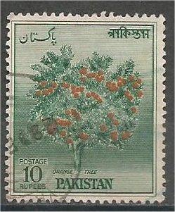 PAKISTAN, 1957, used 10r, Orange tree Scott 89