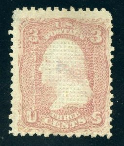 US #85 MINT-F-VF-NO GUM TINY THIN SCV $2,400