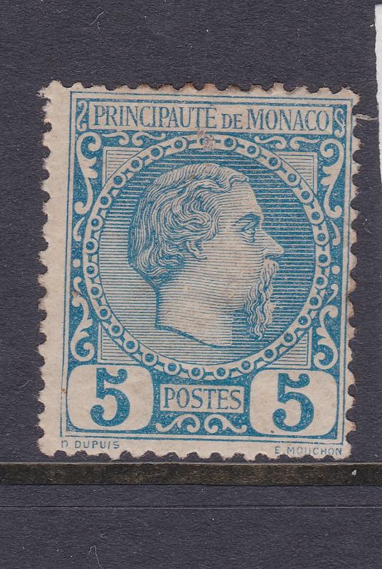 Monaco a MH 5c blue from 1885 (SG3)