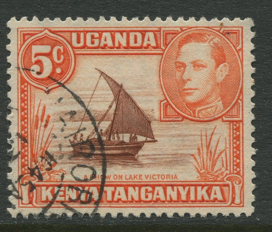 Kenya & Uganda Scott 68 KGVI Definitive 1949 Used Single 5c
