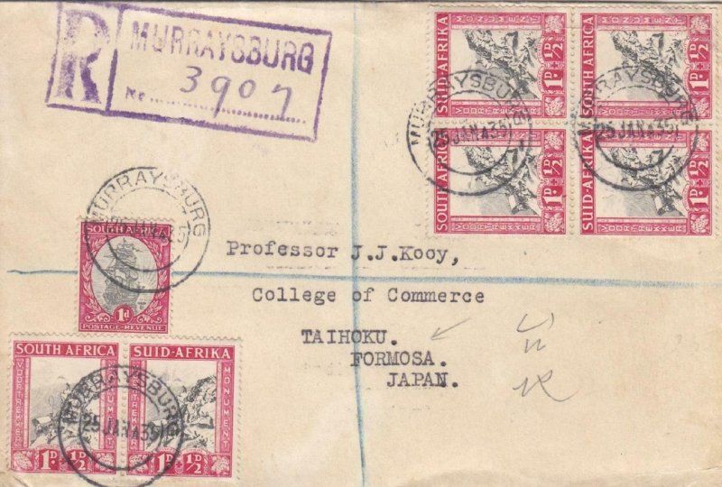 1935, Murraysburg, South Africa to Taihoku, Formosa, Japan, Registered (30376)