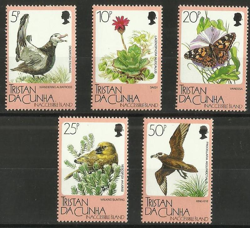  Tristan da Cunha - 1986 Flora & fauna set 5 MNH