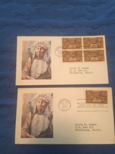 2 FDC Indians. - 4 Civilized Tribes