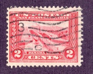 OAS-CNY 3755 PANAMA-PACIFIC EXPO 1913 SCOTT 398 $0.02 CANAL LOCKS USED VERY FINE