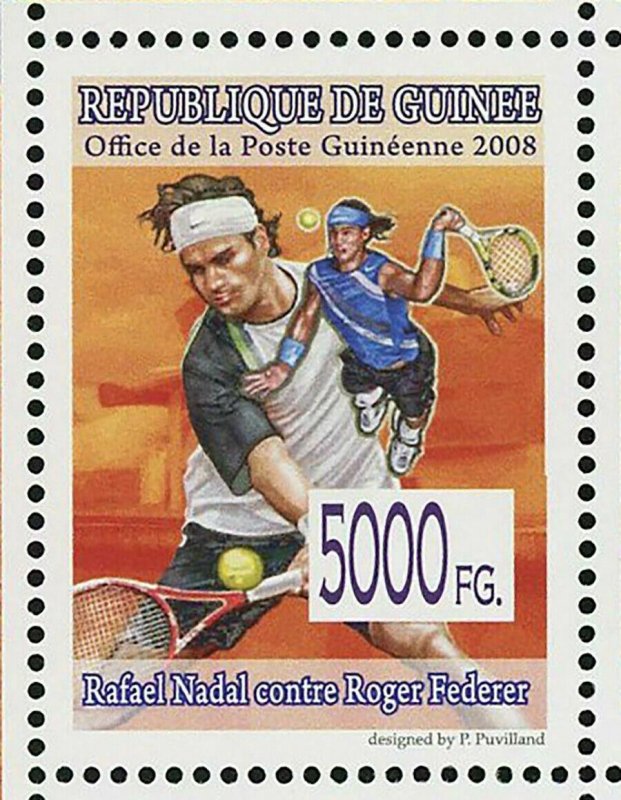 Tennis Stamp Sport Rafael Nadal Against Roger Federer S/S MNH #5622-5627