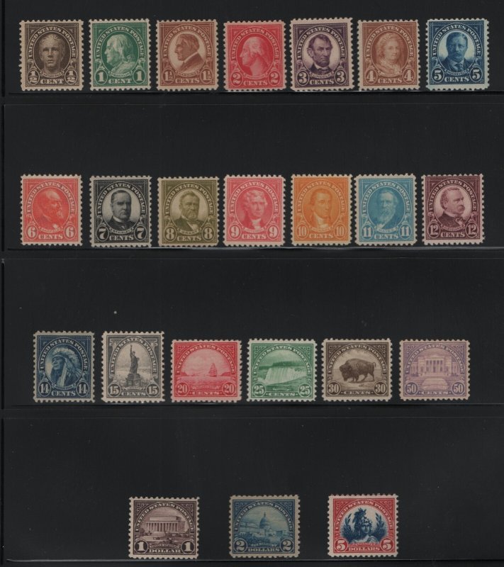 551 - 573  VF Set OG mint lightly hinged nice color scv $ 427 ! see pic !