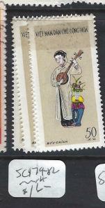 VIET NAM  (P1305B)  MUSIC INSTRUMENTS SC 179-82  MNH 