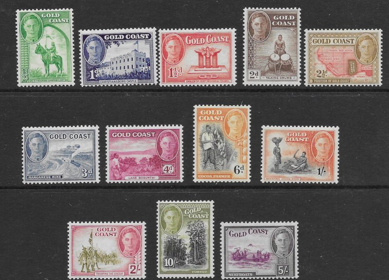 Gold Coast 130 - 141  1948 set 12  VF LH