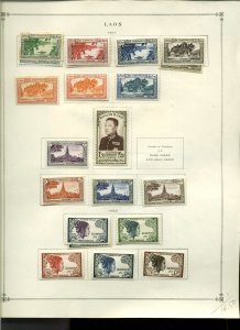 Collection, Laos Part A Scott Album Page, 1951/1982, Cat $175, Mint & Used