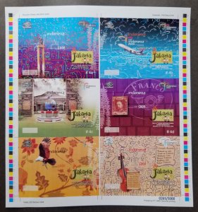 Indonesia Jakarta Expo 2008 Firework Airplane Eagle (imperf proof sheetlet) MNH