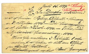 POSTAL CARD - ONE CENT yar. 1899