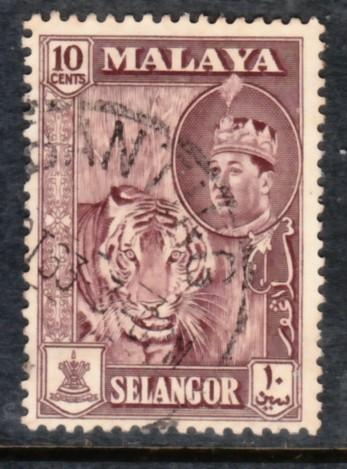 Malaya Selangor 1961 Sc 119 10c Used