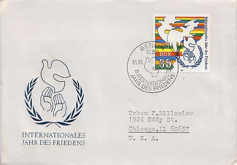 Germany D.D.R., First Day Cover, United Nations Related