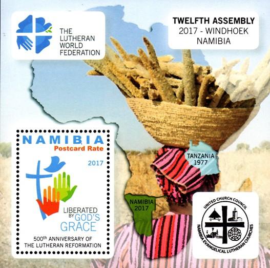 Namibia - 2017 500th Anniversary of Lutheran Reformation MS MNH**