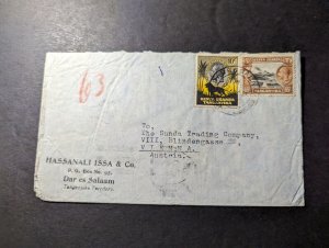 1936 British KUT Cover Dar Es Salaam Tanganyika to Vienna VIII Austria