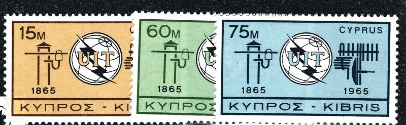 Cyprus Sc#257-259 Mint NH VF Cat $16.75...Quality Bargain!