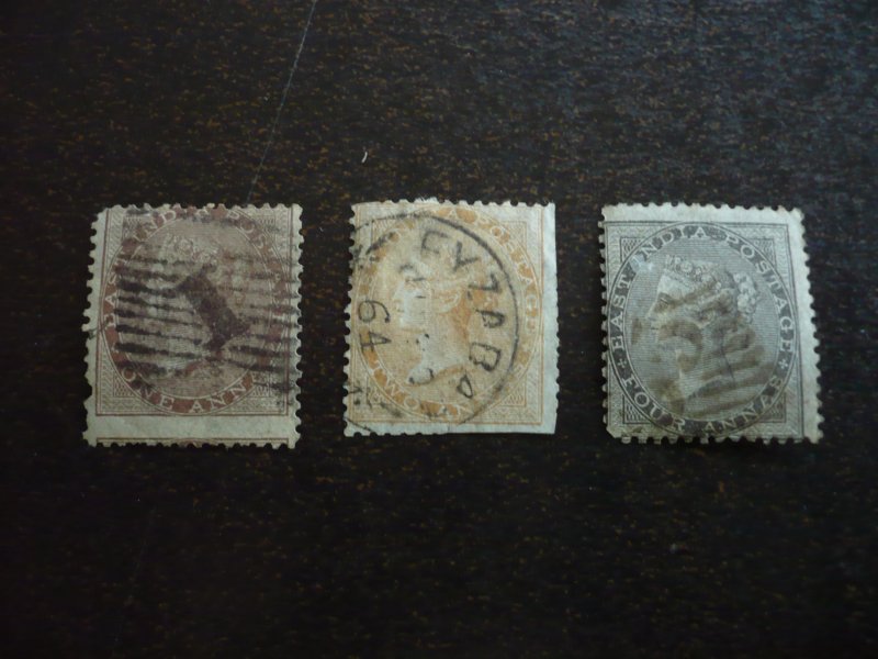 Stamps - India - Scott# 12,15c,17 - Used Part Set of 3 Stamps