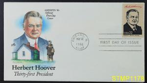 Herbert Hoover 31st President ARTCRAFT FIRST DAY COVER