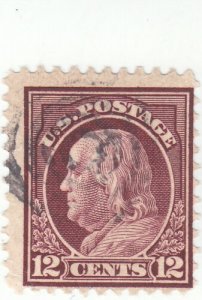  Scott# 512 - 12c Claret Brown - Franklin - Used 