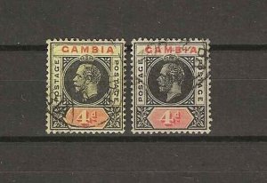 GAMBIA 1912/22 SG 92, 92c USED Cat £27