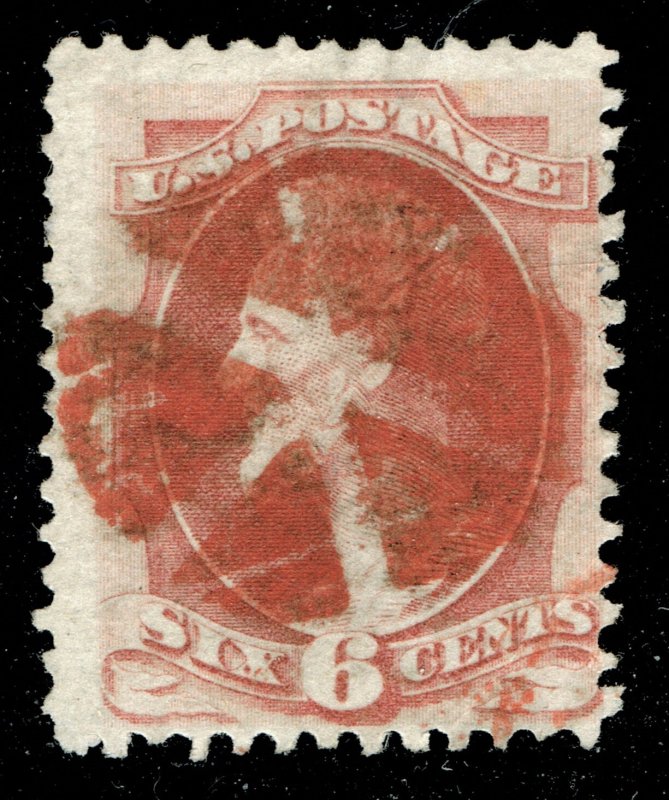 [0211] 1873 Scott#159 used with Red Fancy cancel