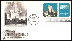 US UX60 Hospitals Artcraft Postal Card U/A FDC