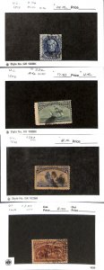 United States Postage Stamp, #179, 232, 233, 234 Used, 1879-1893 (B30)