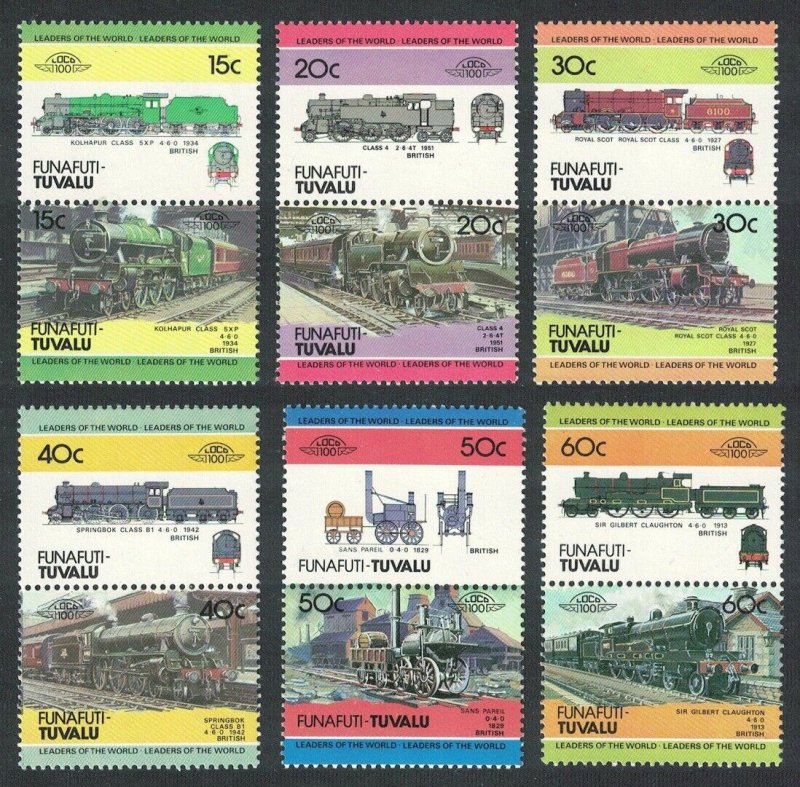1984 Tuvalu Funafuti 1--12Paar Locomotives 9,00 €