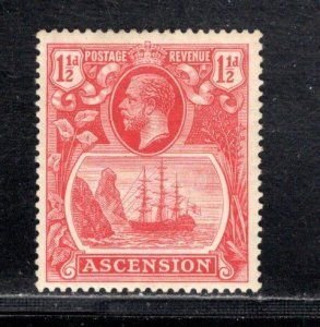 ASCENSION ISLAND  12  KGV  1½¢  MH  SHERWOOD STAMP