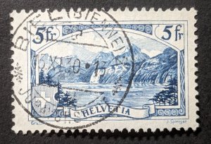 Switzerland #206 used, 5fr blue, sound