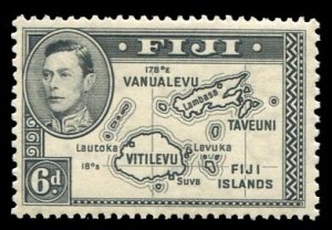 Fiji #125 (SG 260) Cat£60, 1938-55 6p black, Die I, never hinged, slight gum...