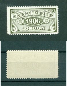 Austria. 1906 Poster Stamp MNH. Austrian Exhibition, London 1906