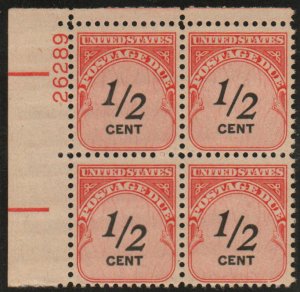 USA #J88 F-VF OG NH, Plate Block of 4, rich color! Retails $120