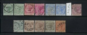 BARBADOS SCOTT #60-67 (3P #63A) 1882-85 VICTORIA SHORT SET (SOME SHADES)- USED