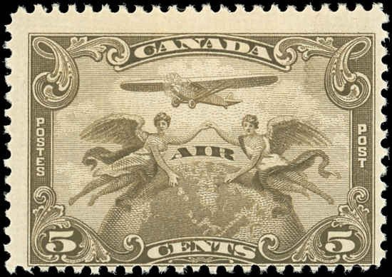 Canada #C1 F/HR Mint - 1928 5¢ Air Mail