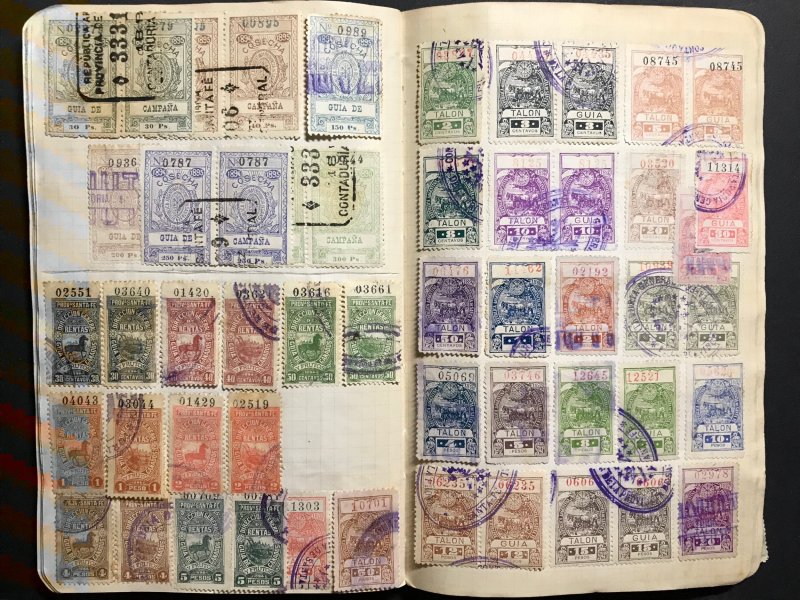 Argentina Revenue Stamps Mint/Used 1884-1912 (1100 Stamps)