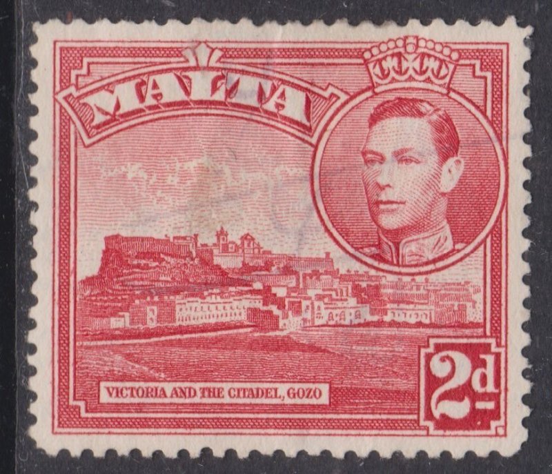 Malta 1943 Victoria and Citdel Gozo 2d Fine Used SG 221b VGC