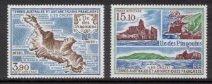 FRENCH ANTARCTIC 1988 Penguin Island Views; Scott C100-01, Yvert 100-01; MNH