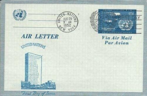 UN UC1 10c AIR LETTER SHEET - Unknown cachet