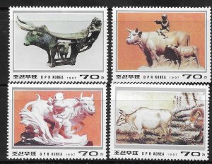 Korea 1997 Year of Ox Zodiac Sc 3590-3593 MNH A3243
