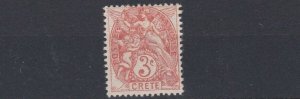 FRENCH POS IN CRETE  1902 - 03    3C   ORANGE RED   MH            