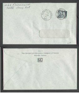 Canada-cover #1027 - 8c QEII Centennial-Nipissing dist-Hornell Heights