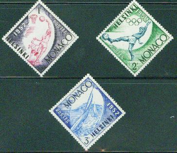 MONACO Scott 295-7 MH*  1952 Olympic short set