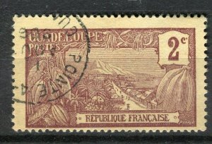 FRENCH COLONIES GUADELOUPE;  1905 early Pictorial issue used 2c. value